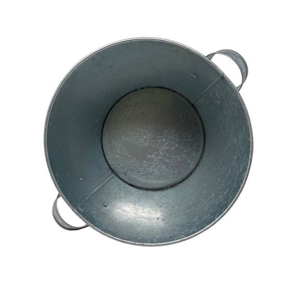 Galvanized | Monogrammed “M” | Bucket with Handles | 12”x8” - Picture 6 of 7
